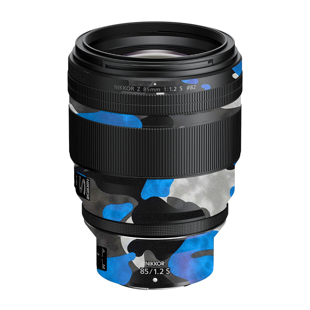 Blue Grey Camo Nikon Nikkor Z 85mm F/1.2 S Camera Lens Skin