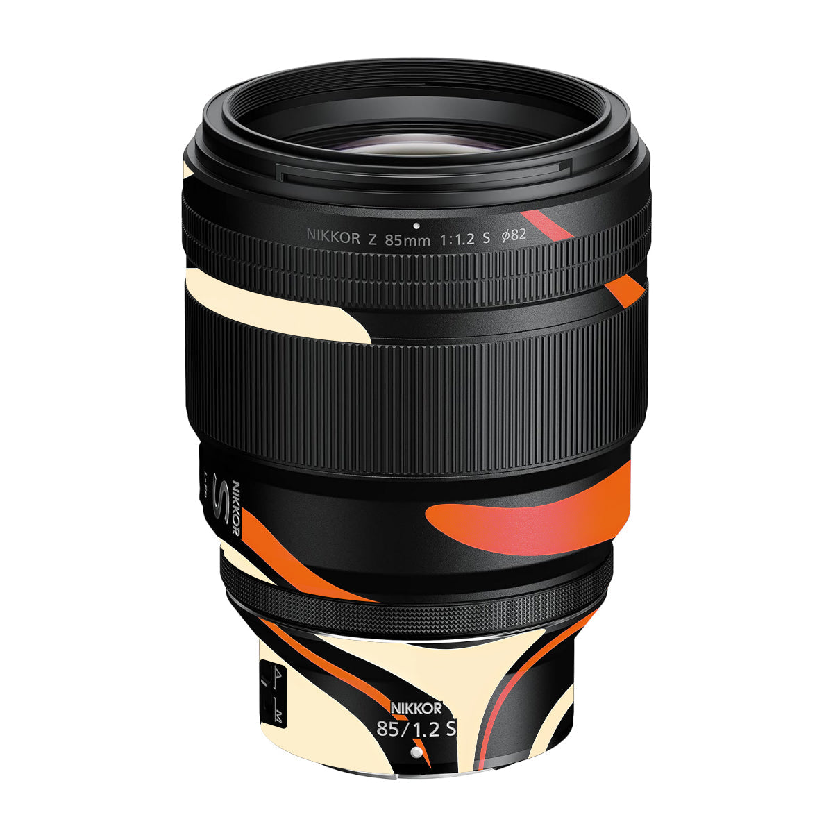 Mid-Century Abstract Swirl Nikon Nikkor Z 85mm F/1.2 S Camera Lens Skin