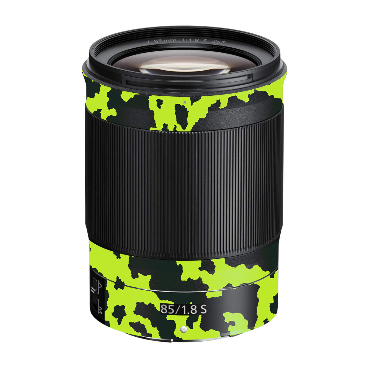 Neon Green Splatter Nikon Nikkor Z 85mm F/1.8 S Camera Lens Skin