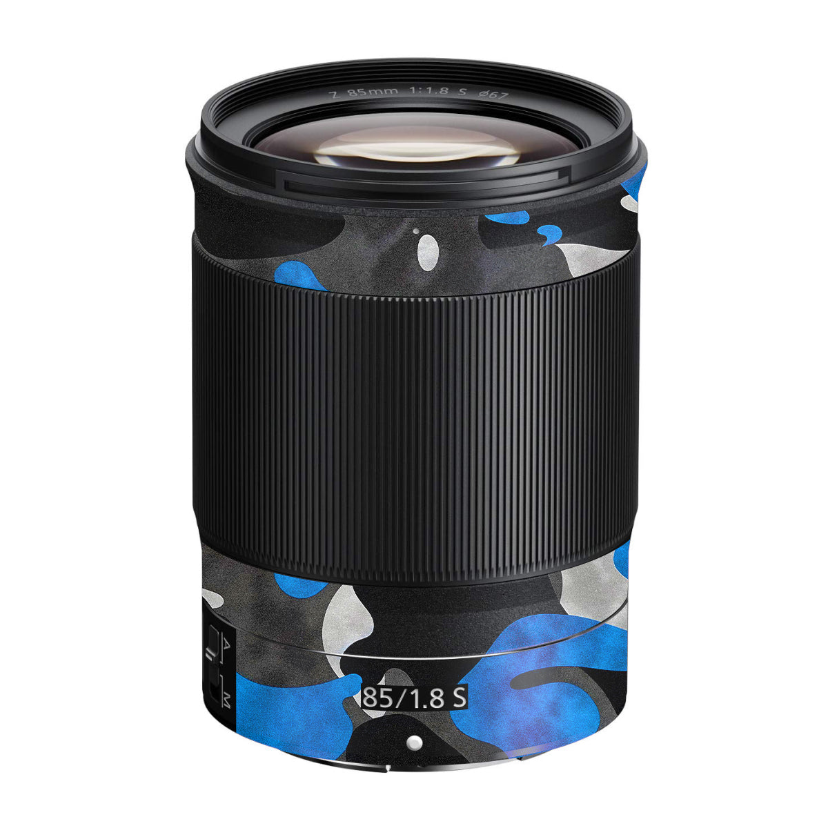 Blue Grey Camo Nikon Nikkor Z 85mm F/1.8 S Camera Lens Skin