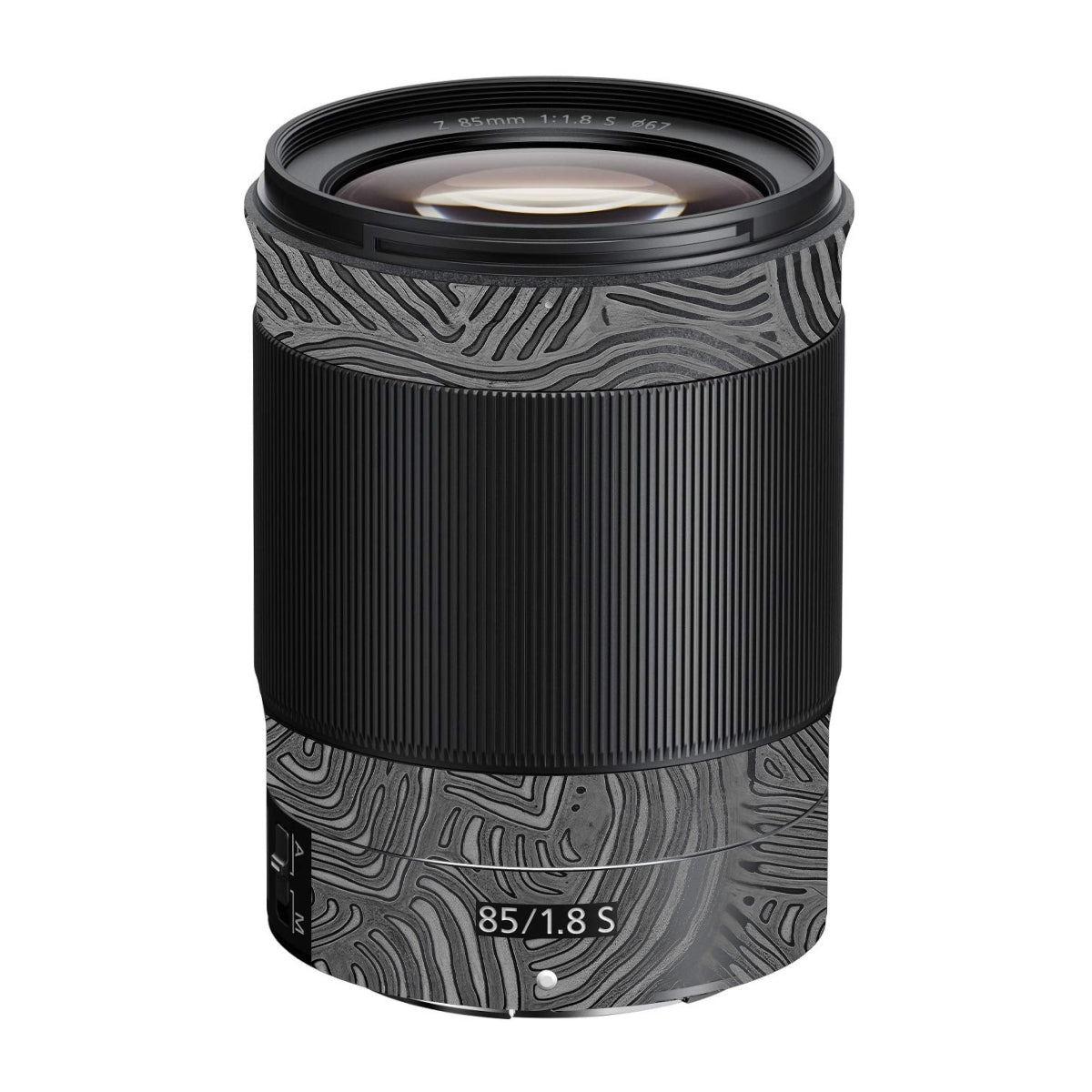 Monochrome Line Maze Nikon Nikkor Z 85mm F/1.8 S Camera Lens Skin
