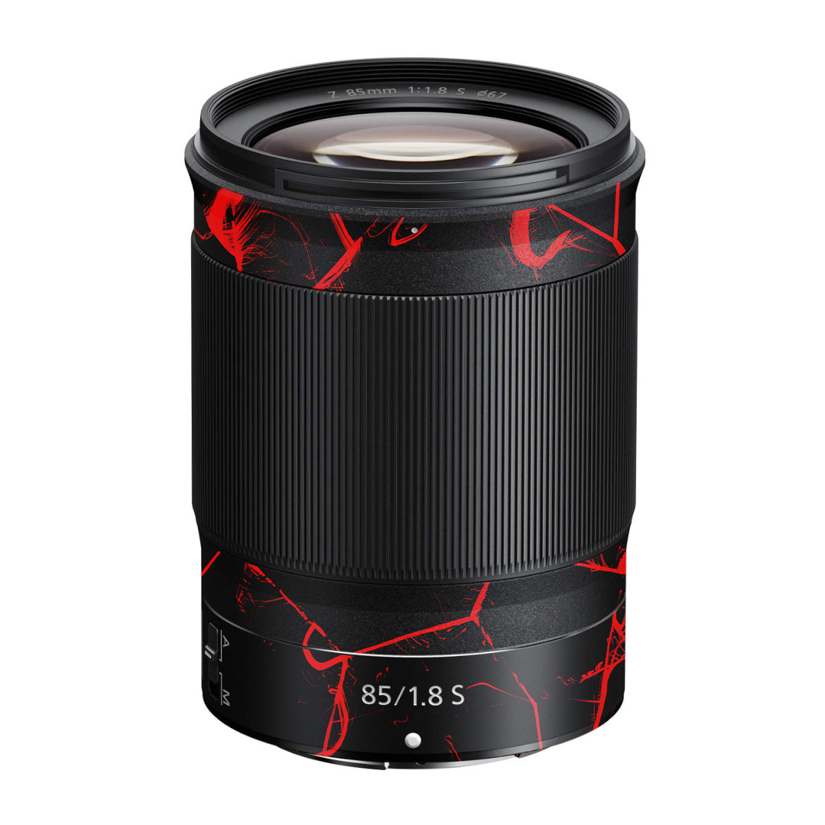 Red Neural Grid Nikon Nikkor Z 85mm F/1.8 S Camera Lens Skin