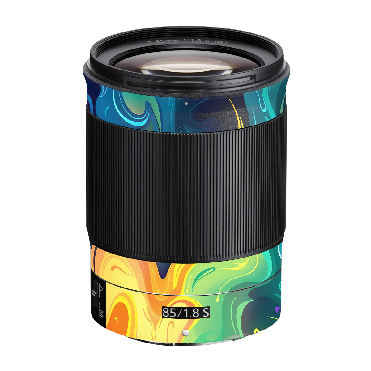 Rainbow Liquid Fusion Nikon Nikkor Z 85mm F/1.8 S Camera Lens Skin
