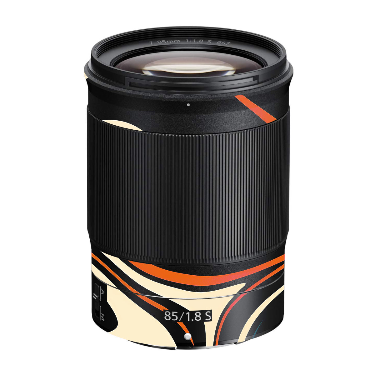 Mid-Century Abstract Swirl Nikon Nikkor Z 85mm F/1.8 S Camera Lens Skin