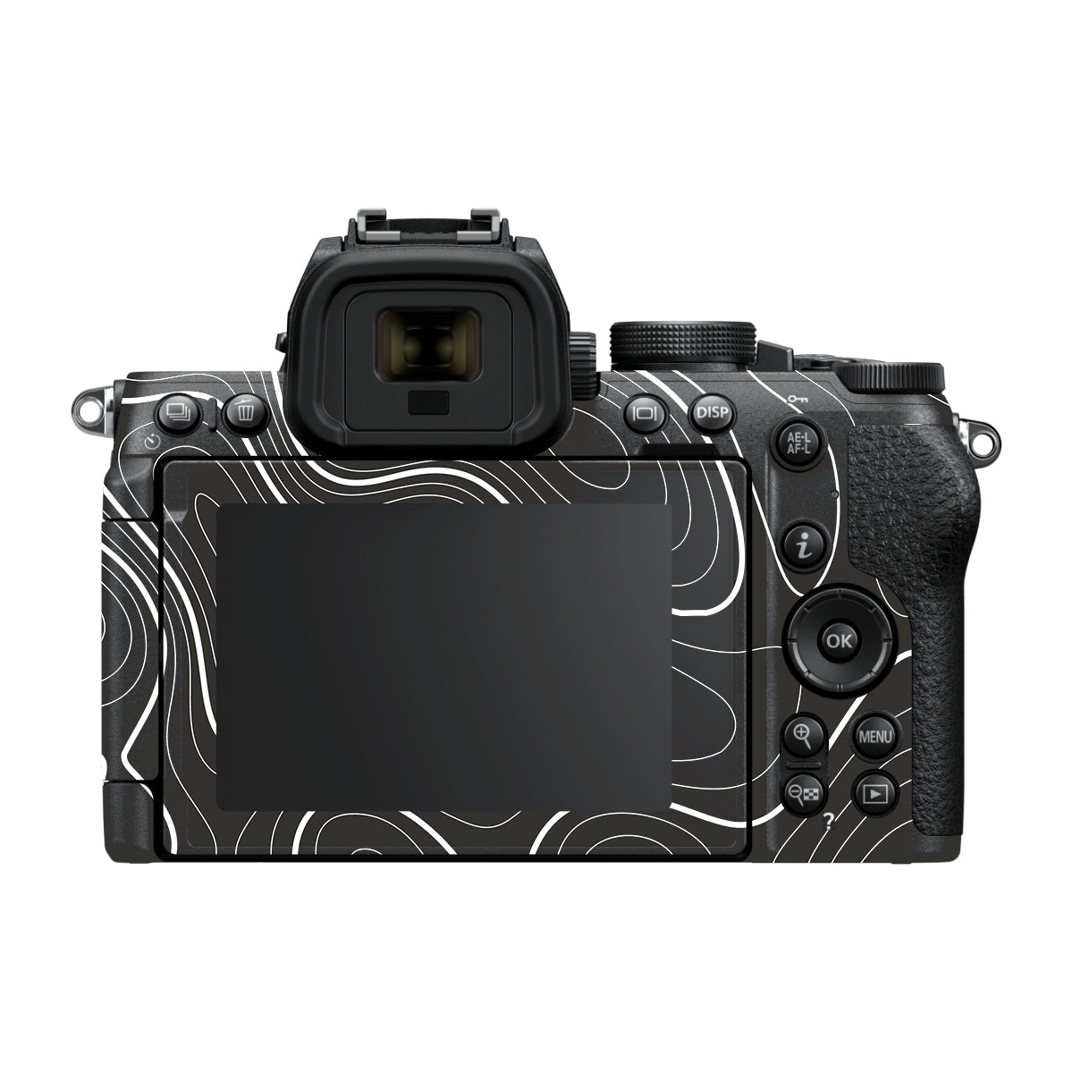 Grayscale Topographic Lines Nikon Z50 II Camera Skin