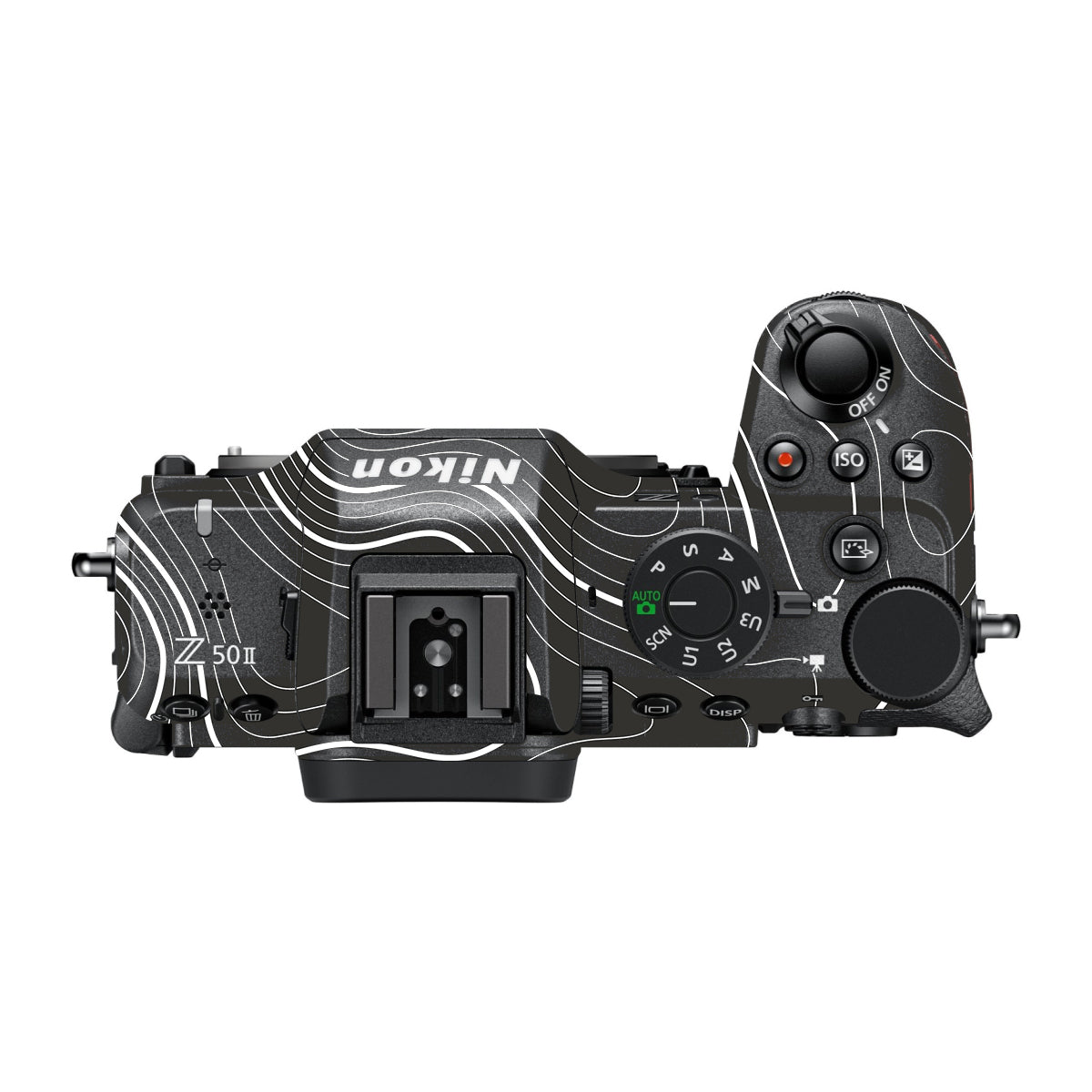 Grayscale Topographic Lines Nikon Z50 II Camera Skin