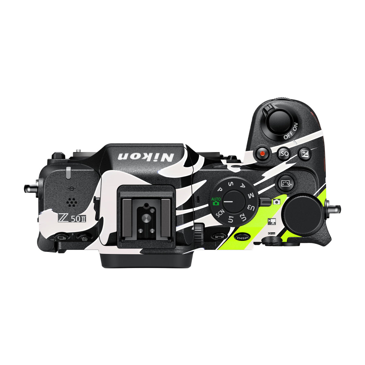Neon Green and Black Pattern Nikon Z50 II Camera Skin