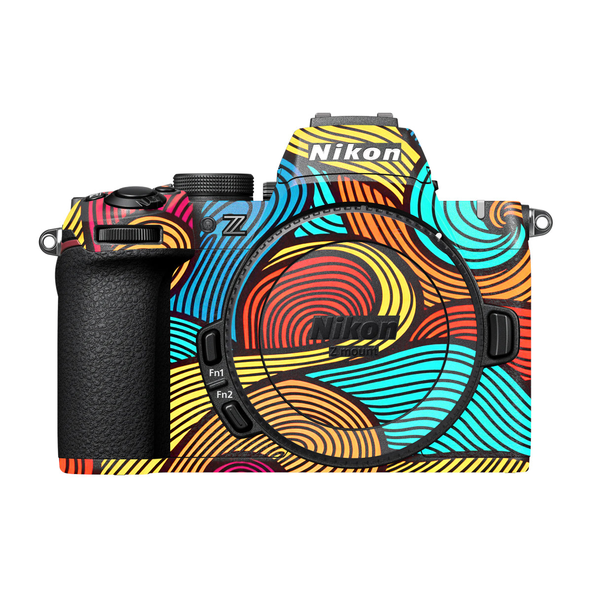 Retro Colorful Doodle Art Pattern Nikon Z50 II Camera Skin