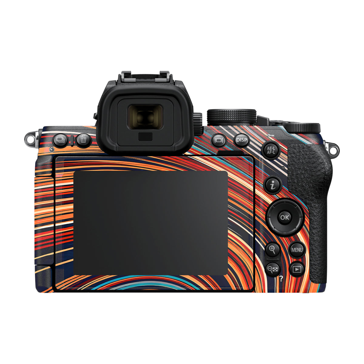 Retro Abstract Striped Swirl Nikon Z50 II Camera Skin