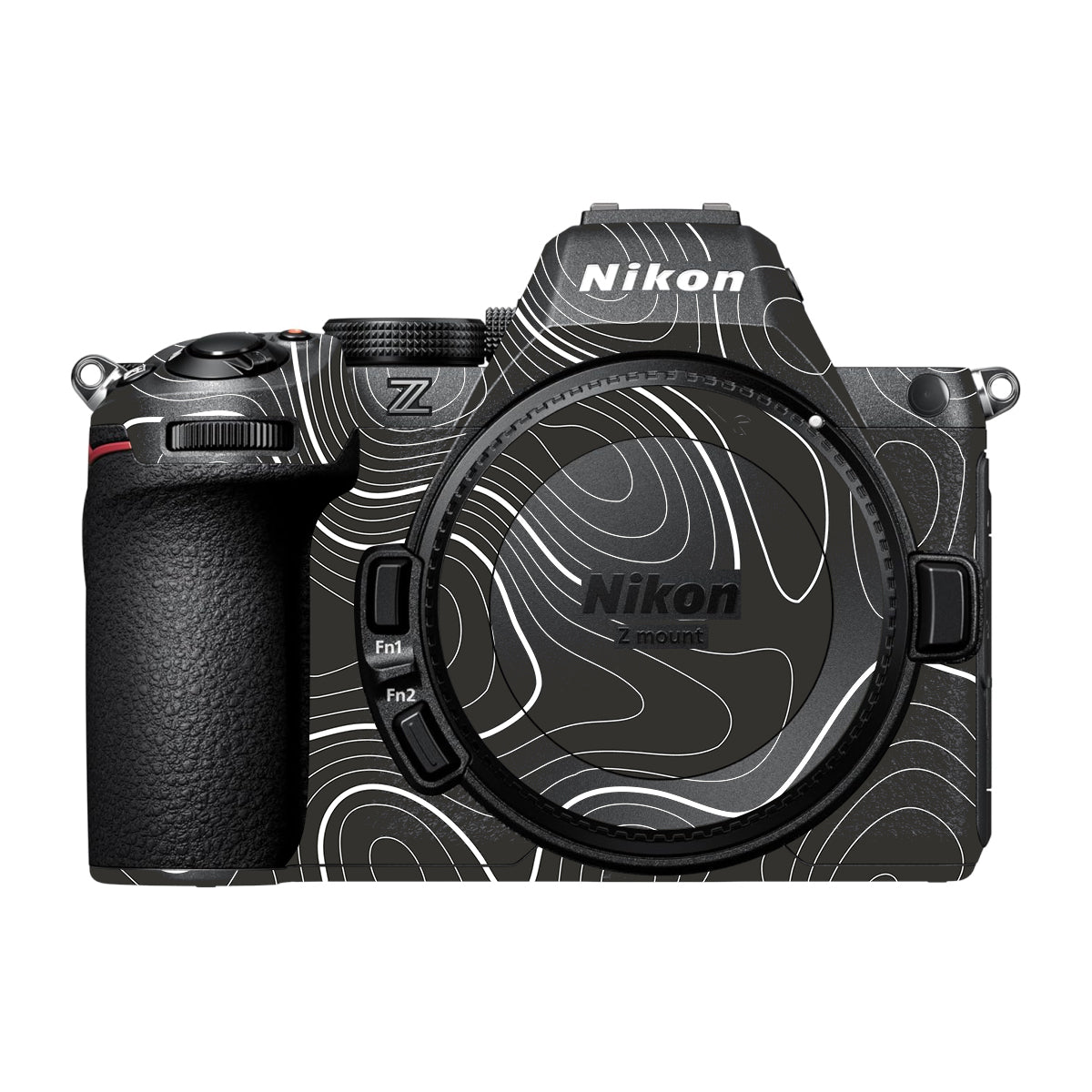 Grayscale Topographic Lines Nikon Z5 II Camera Skin