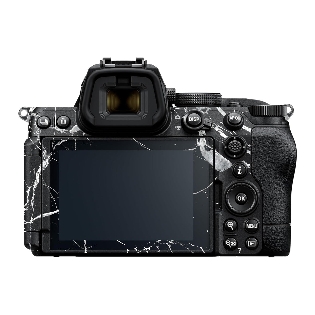 White Veins on Black Nikon Z5 II Camera Skin