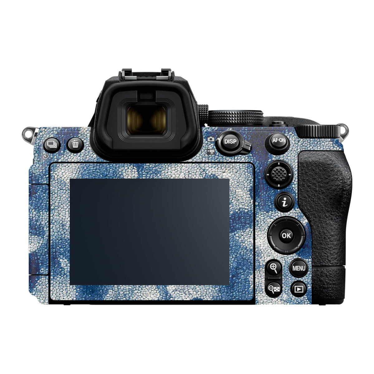 Blue Watercolor Fabric Nikon Z5 II Camera Skin