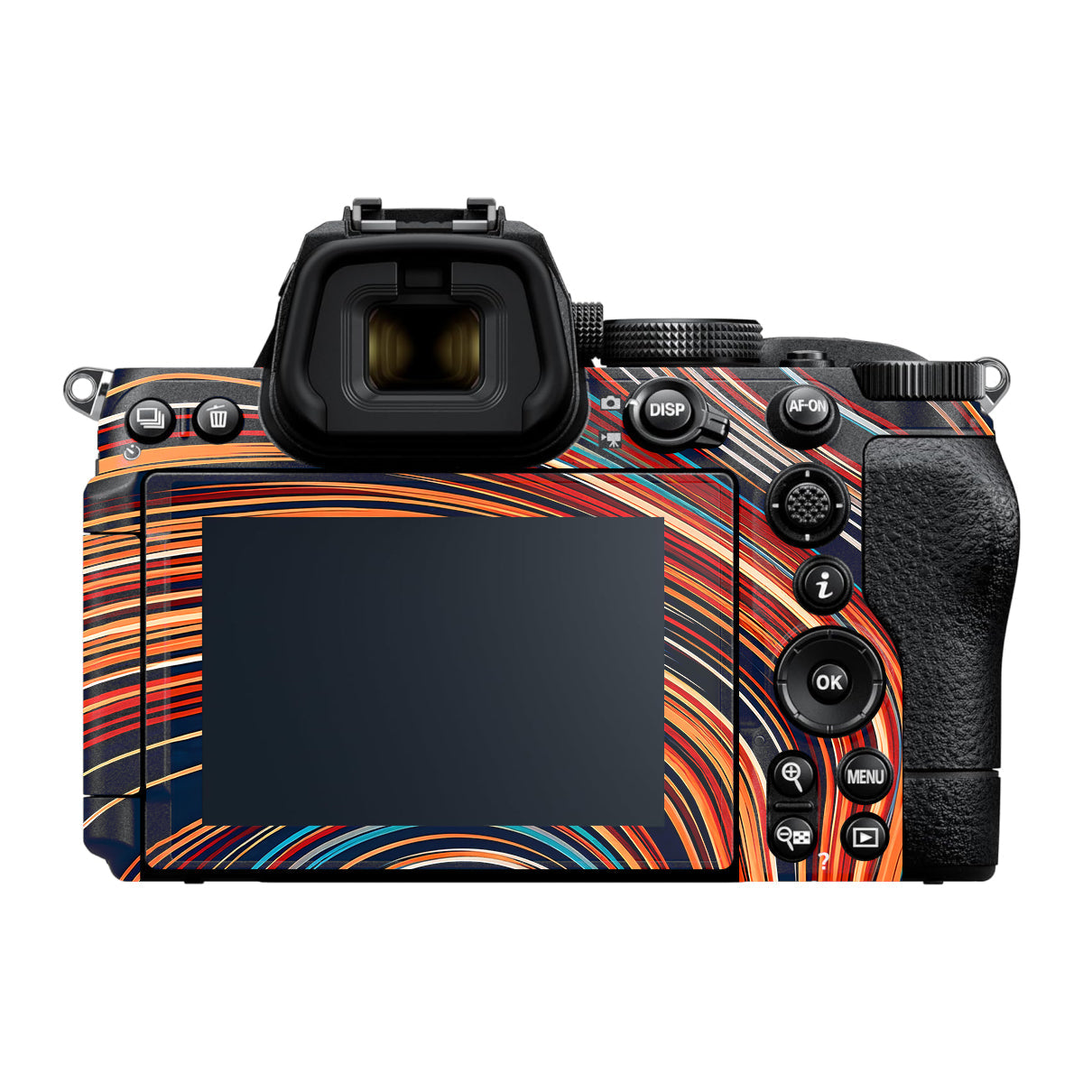 Retro Abstract Striped Swirl Nikon Z5 II Camera Skin