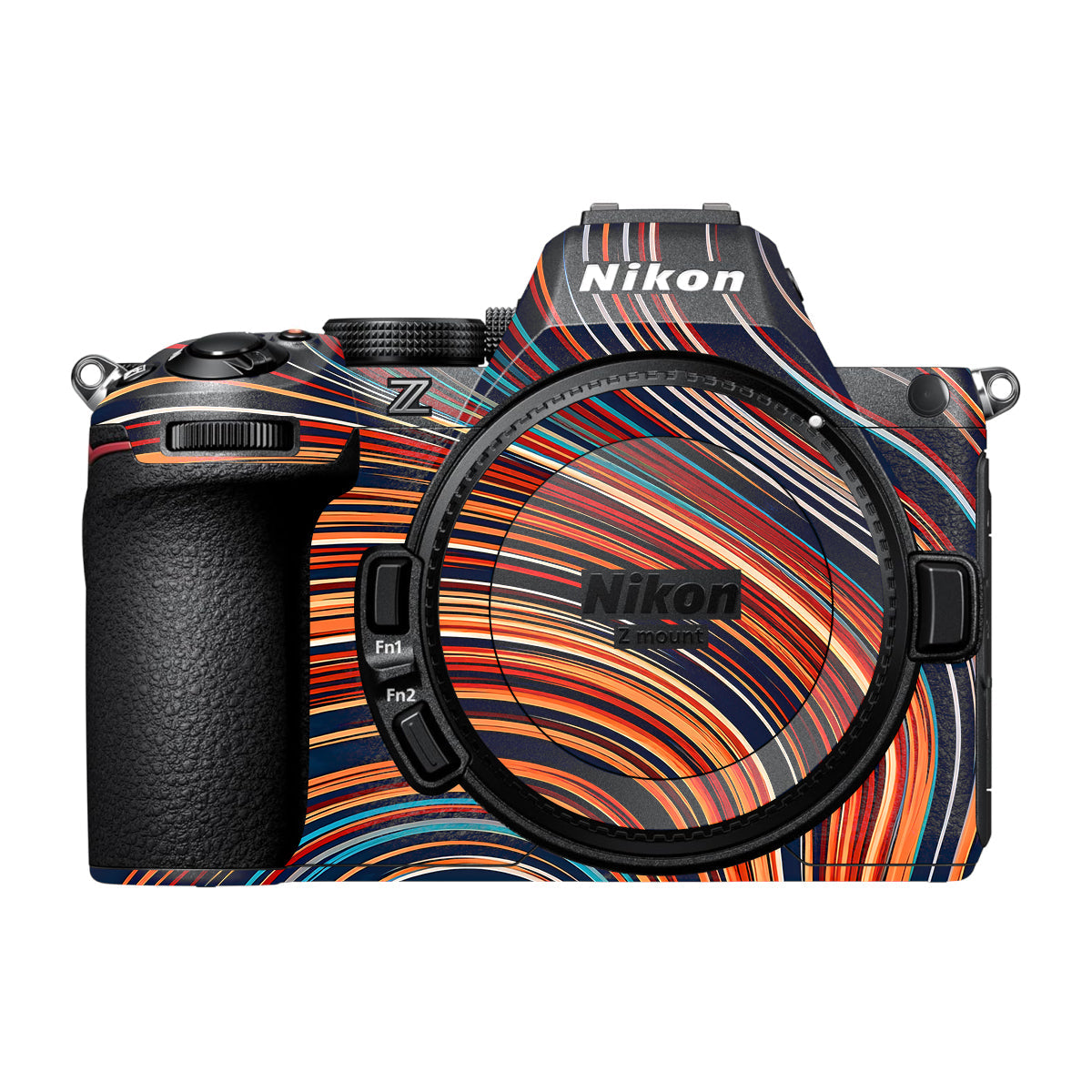 Retro Abstract Striped Swirl Nikon Z5 II Camera Skin