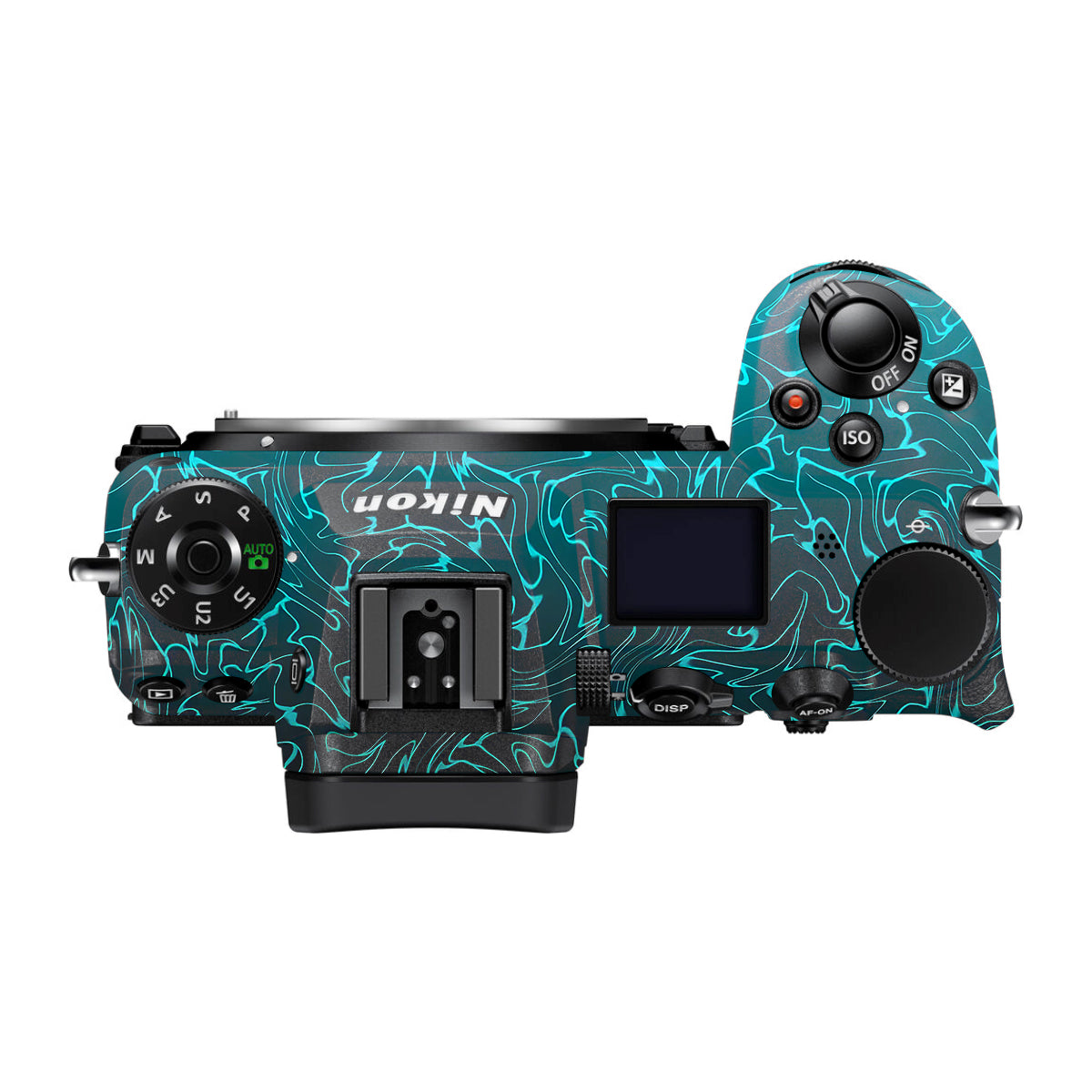 Cyan Blue to Black Gradient Nikon Z6 II Camera Skin