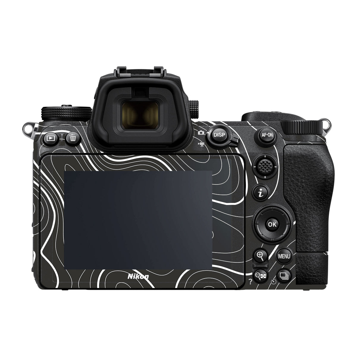 Grayscale Topographic Lines Nikon Z7 Camera Skin