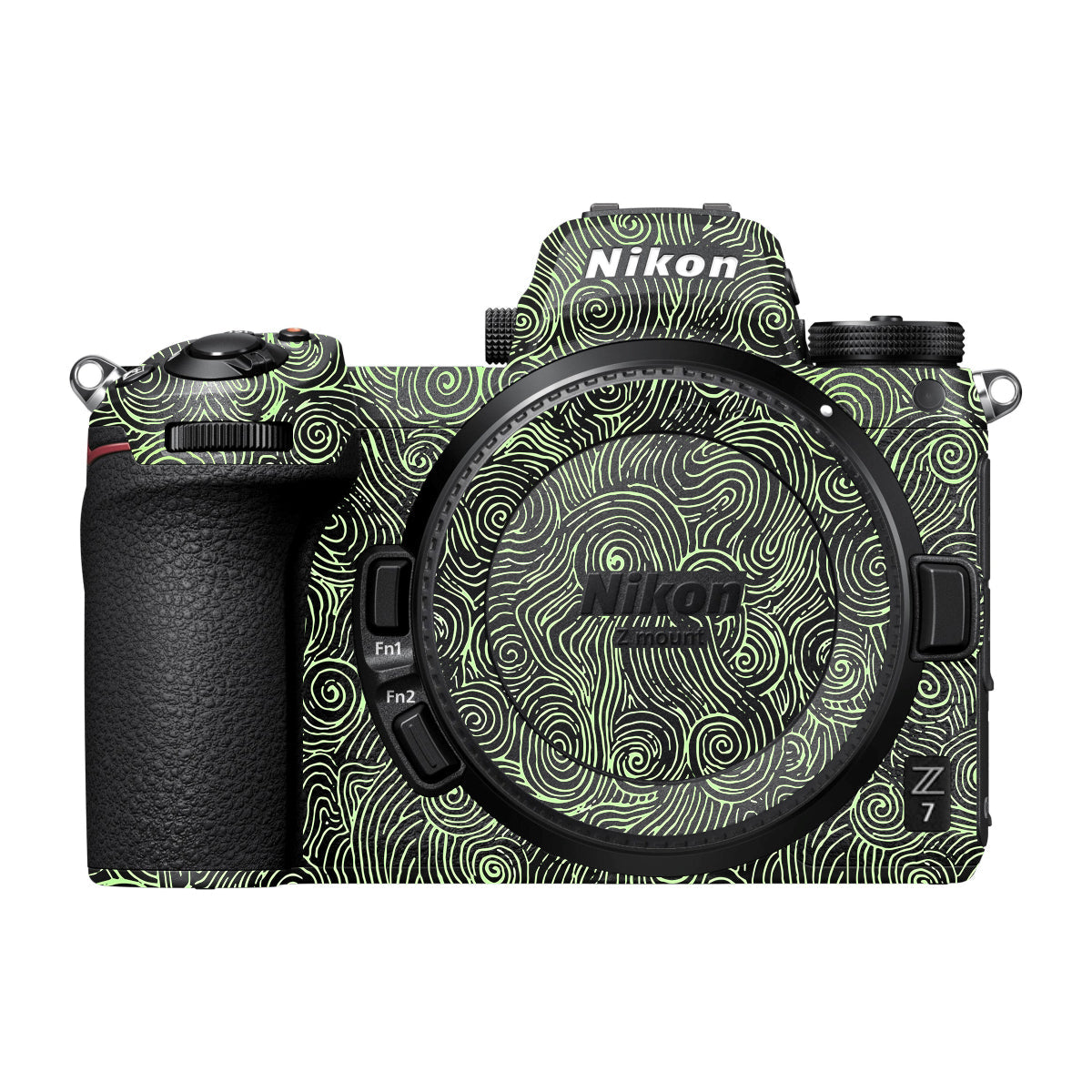 Green Spirals Nikon Z7 Camera Skin