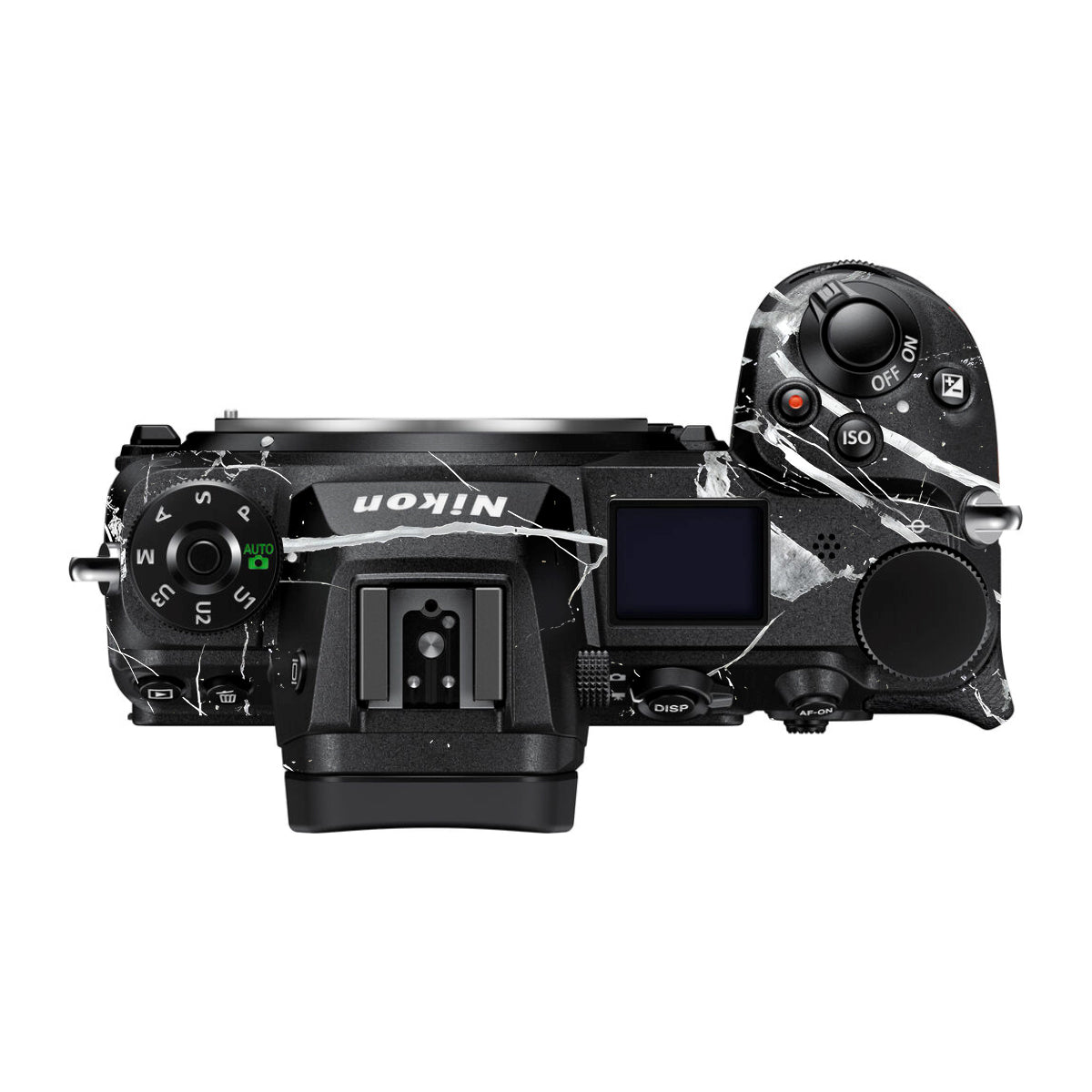 White Veins on Black Nikon Z7 Camera Skin