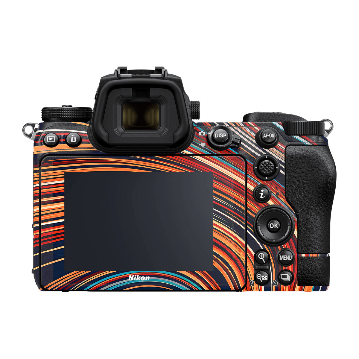Retro Abstract Striped Swirl Nikon Z7 Camera Skin
