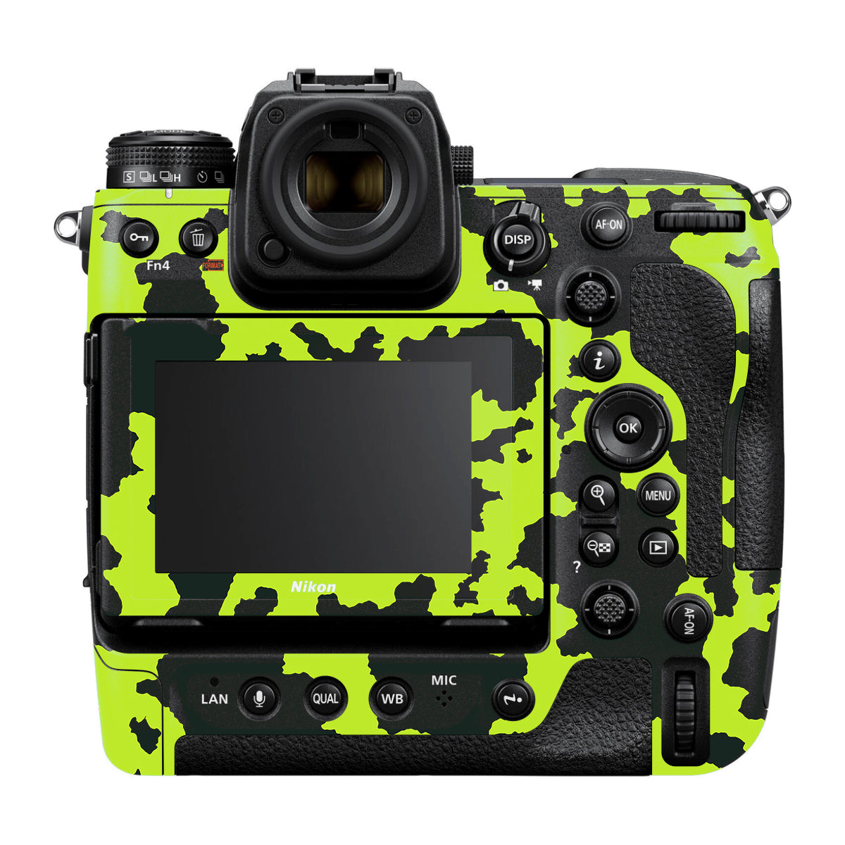 Neon Green Splatter Nikon Z9 Camera Skin