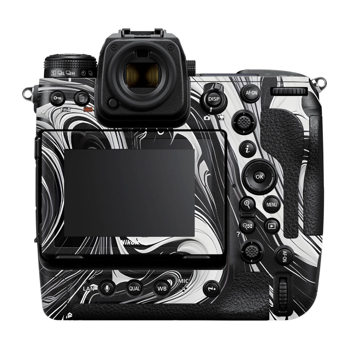 Black and White Marble Nikon Z9 Camera Skin