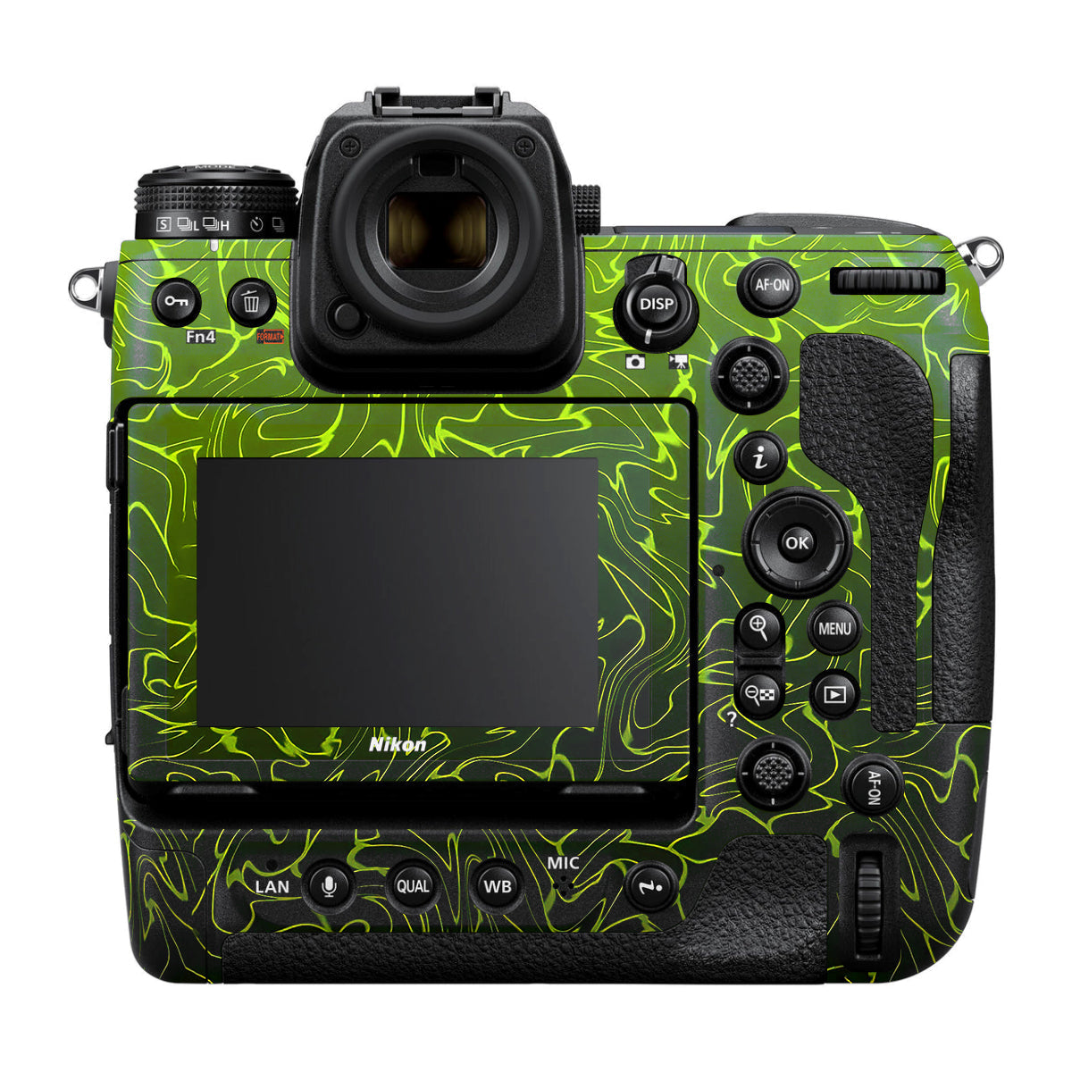 Lime Yellow to Black Gradient Nikon Z9 Camera Skin
