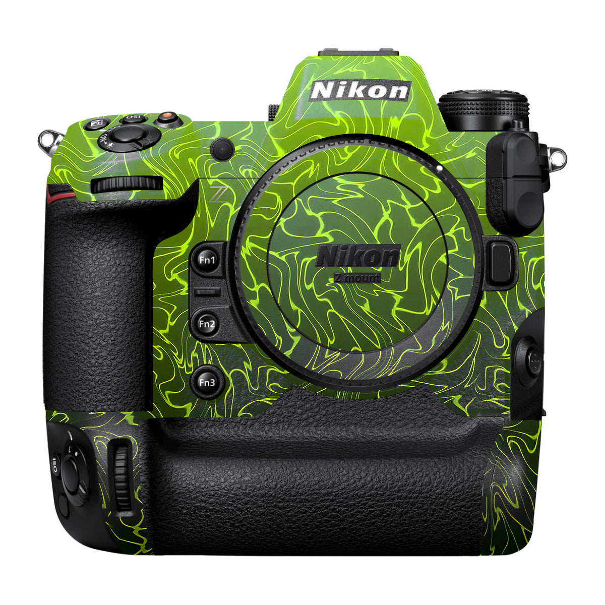 Lime Yellow to Black Gradient Nikon Z9 Camera Skin
