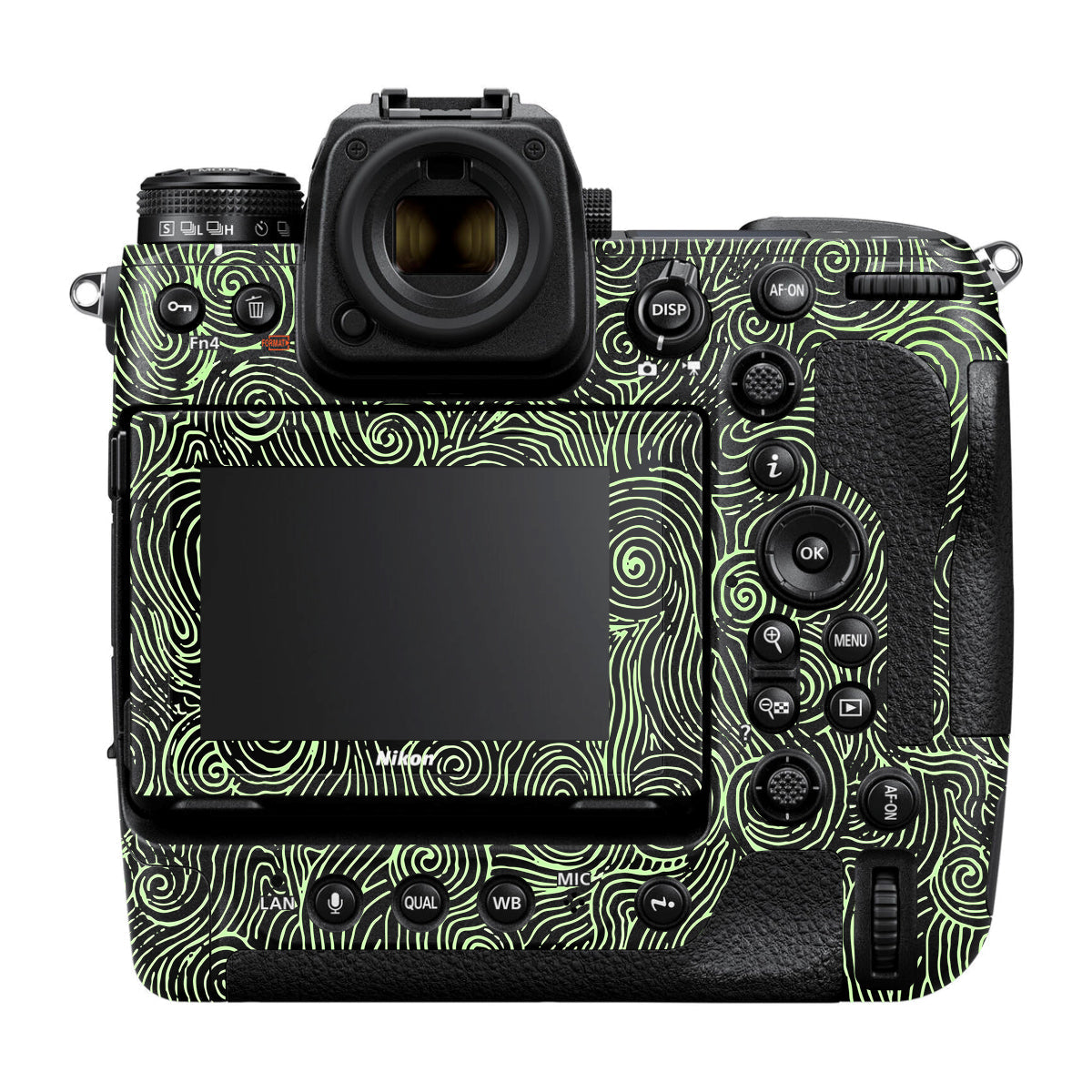 Green Spirals Nikon Z9 Camera Skin