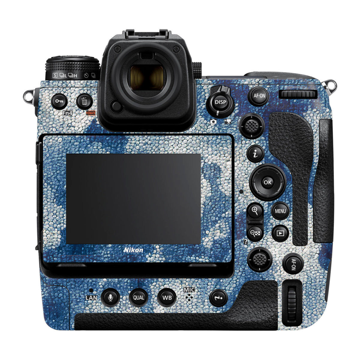 Blue Watercolor Fabric Nikon Z9 Camera Skin