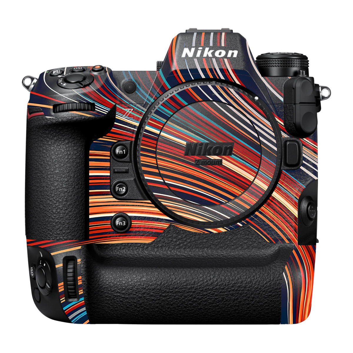 Retro Abstract Striped Swirl Nikon Z9 Camera Skin