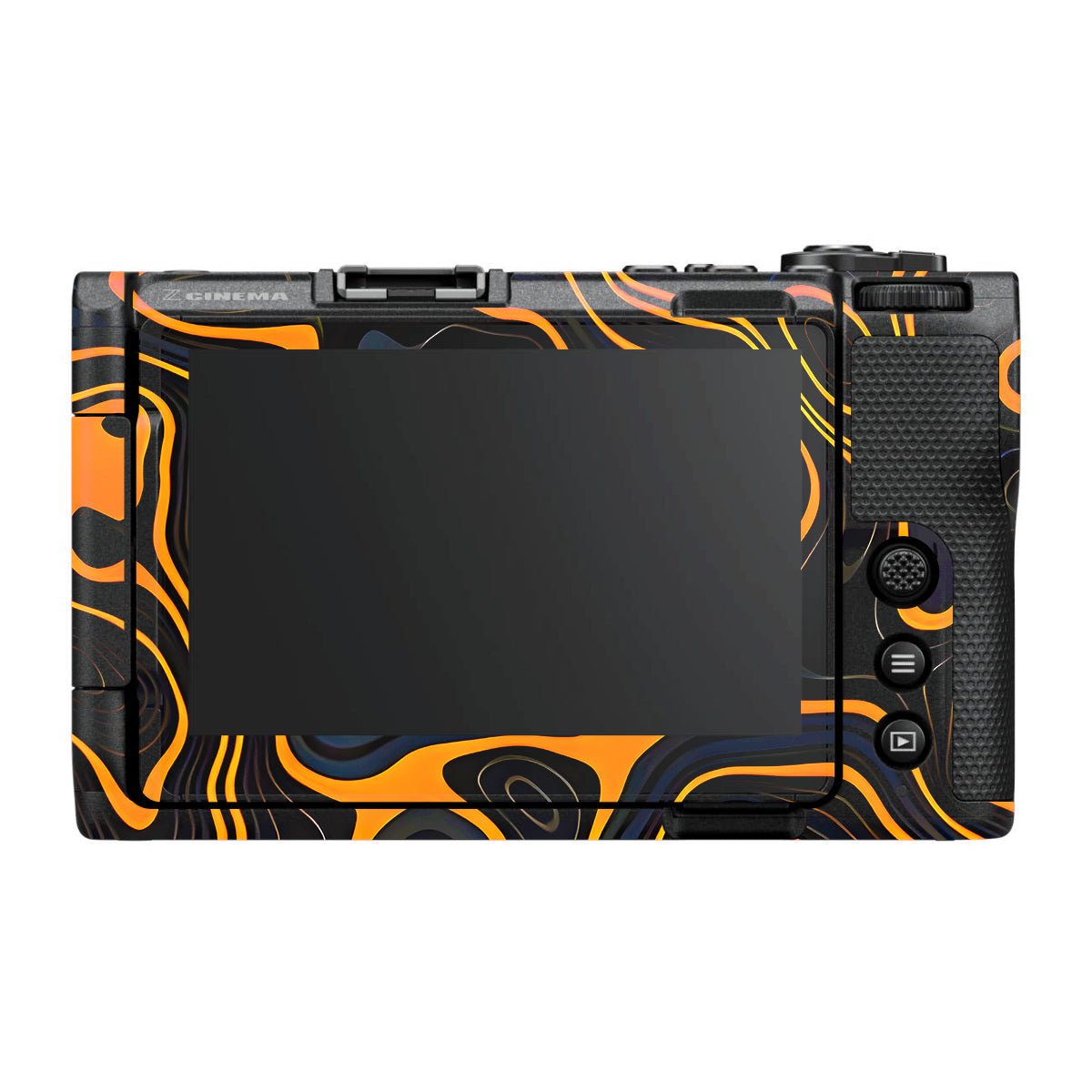 Amber Topographic Waves Nikon ZR Camera Skin