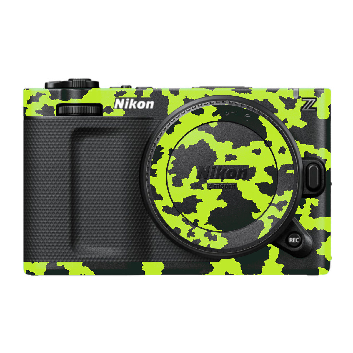 Neon Green Splatter Nikon ZR Camera Skin