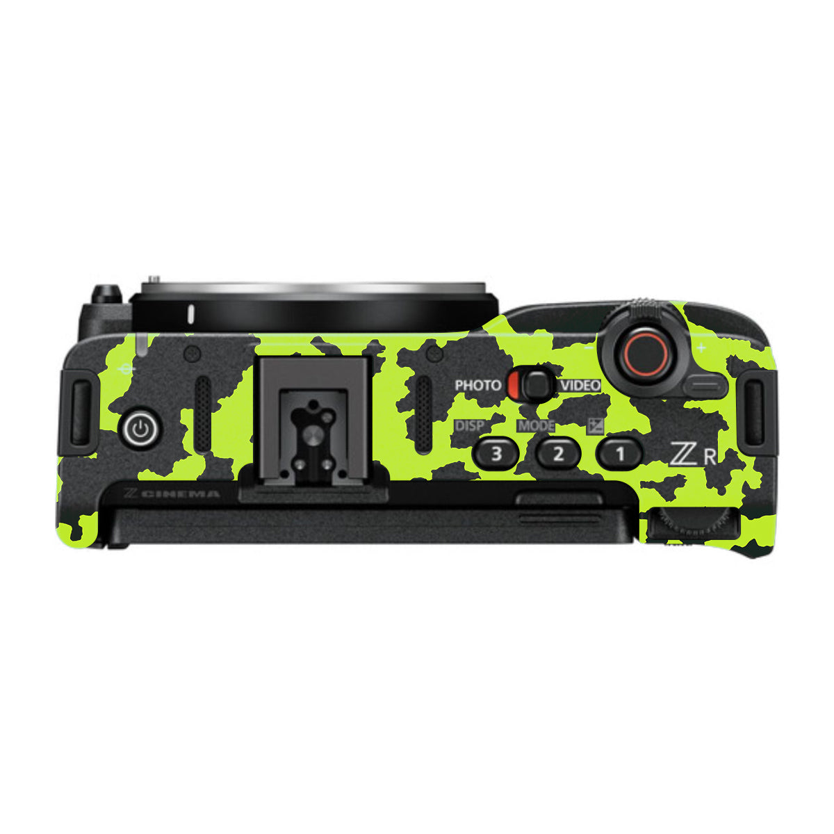 Neon Green Splatter Nikon ZR Camera Skin