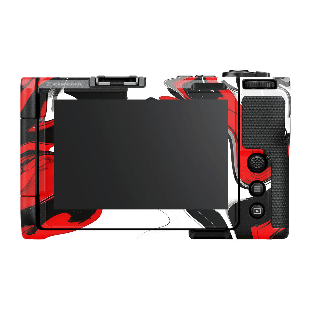 Scarlet and White Motion Nikon ZR Camera Skin