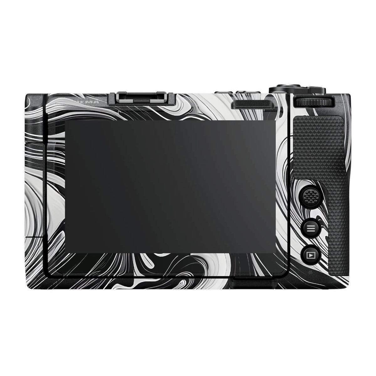 Black and White Marble Nikon ZR Camera Skin