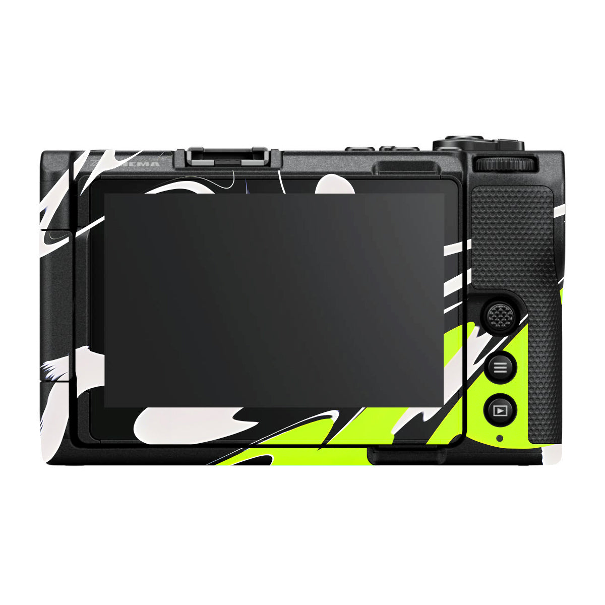 Neon Green and Black Pattern Nikon ZR Camera Skin