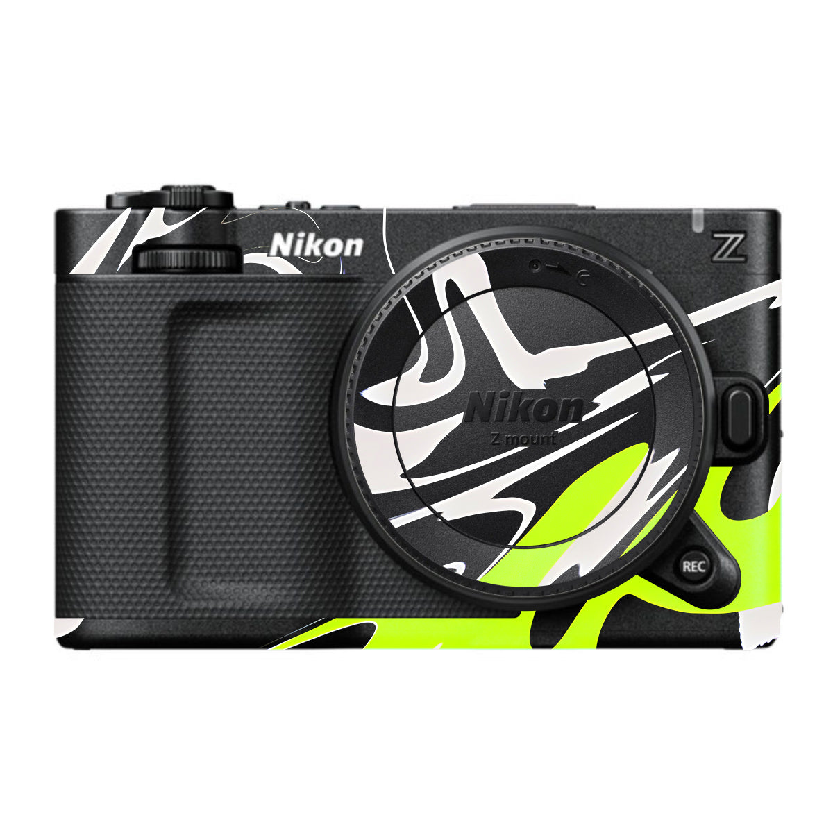 Neon Green and Black Pattern Nikon ZR Camera Skin