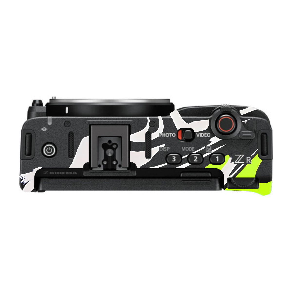 Neon Green and Black Pattern Nikon ZR Camera Skin