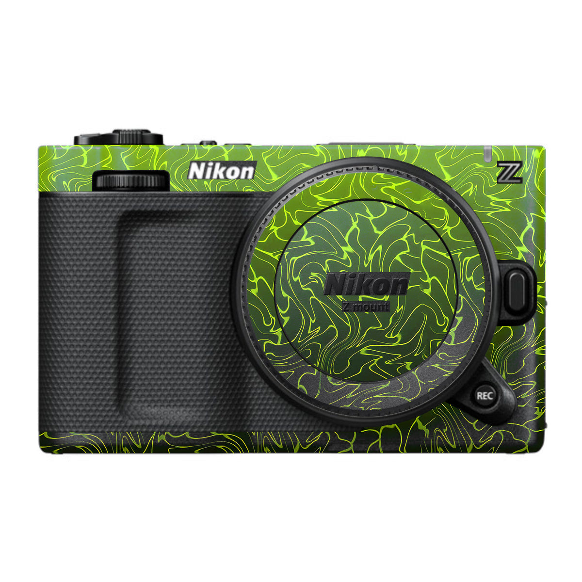 Lime Yellow to Black Gradient Nikon ZR Camera Skin