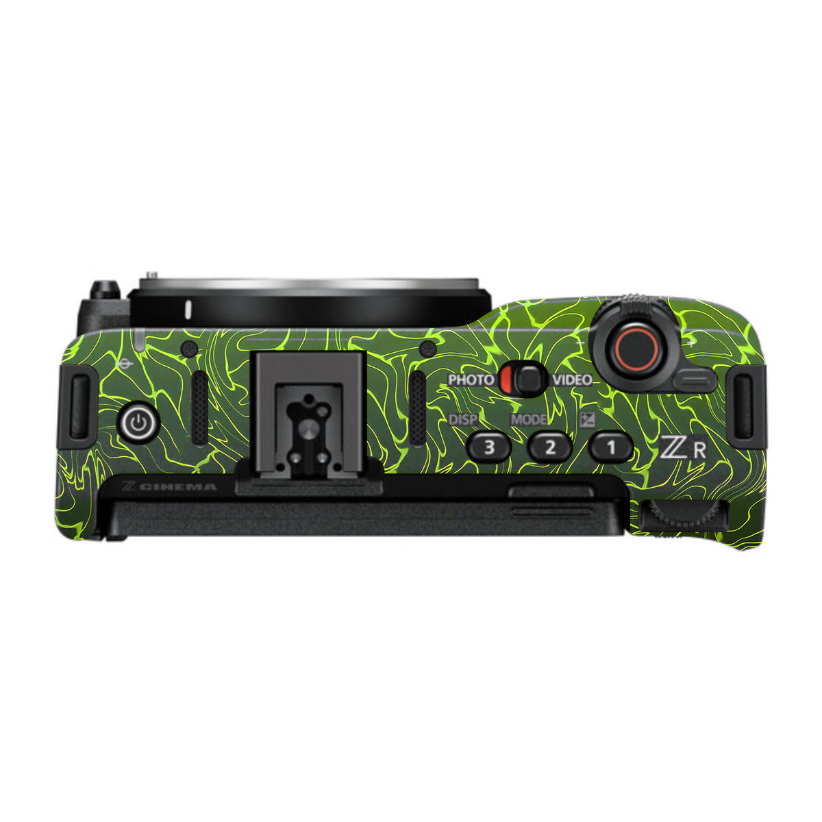 Lime Yellow to Black Gradient Nikon ZR Camera Skin