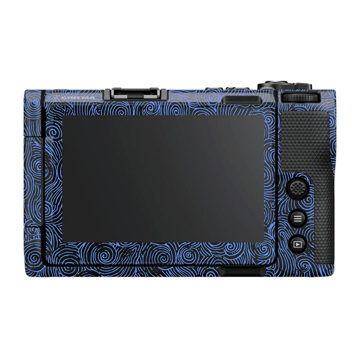 Blue Spirals Nikon ZR Camera Skin