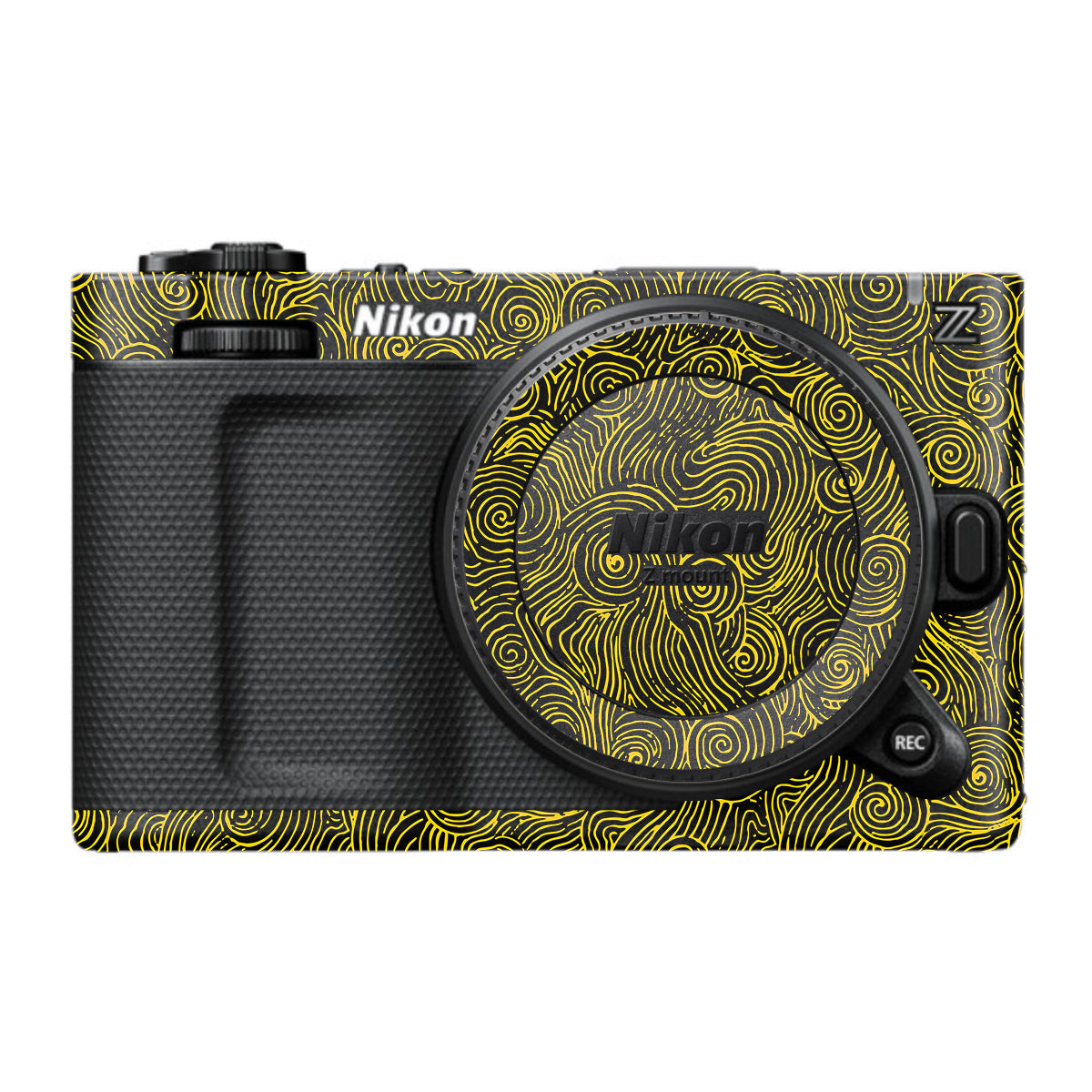 Yellow Spirals Nikon ZR Camera Skin
