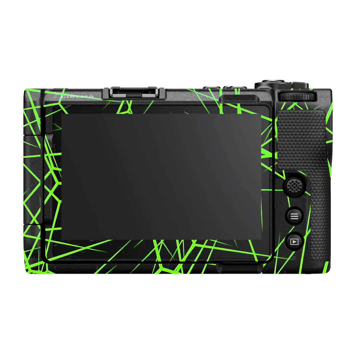 Neon Grid Nikon ZR Camera Skin