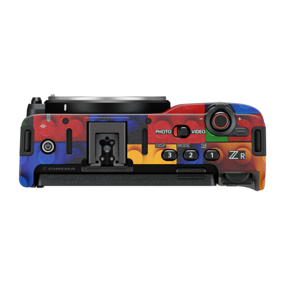 Colorful LEGO Brick Wall Pattern Nikon ZR Camera Skin