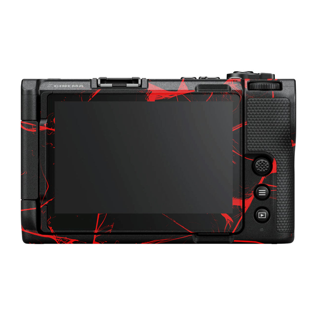 Red Neural Grid Nikon ZR Camera Skin
