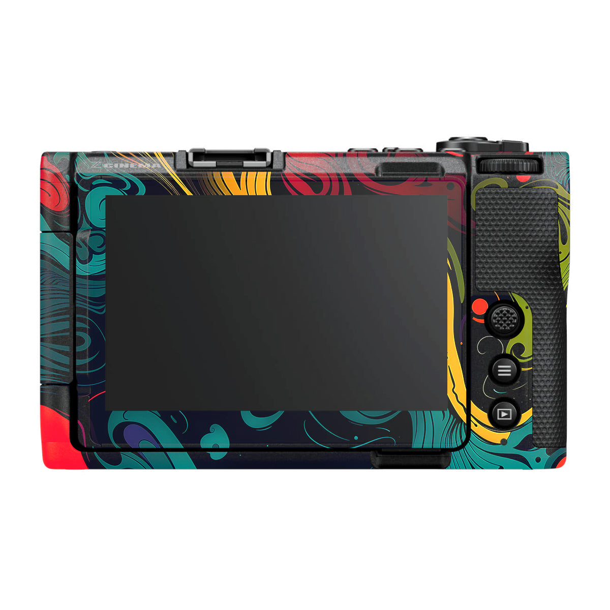 Psychedelic Color Swirl Nikon ZR Camera Skin