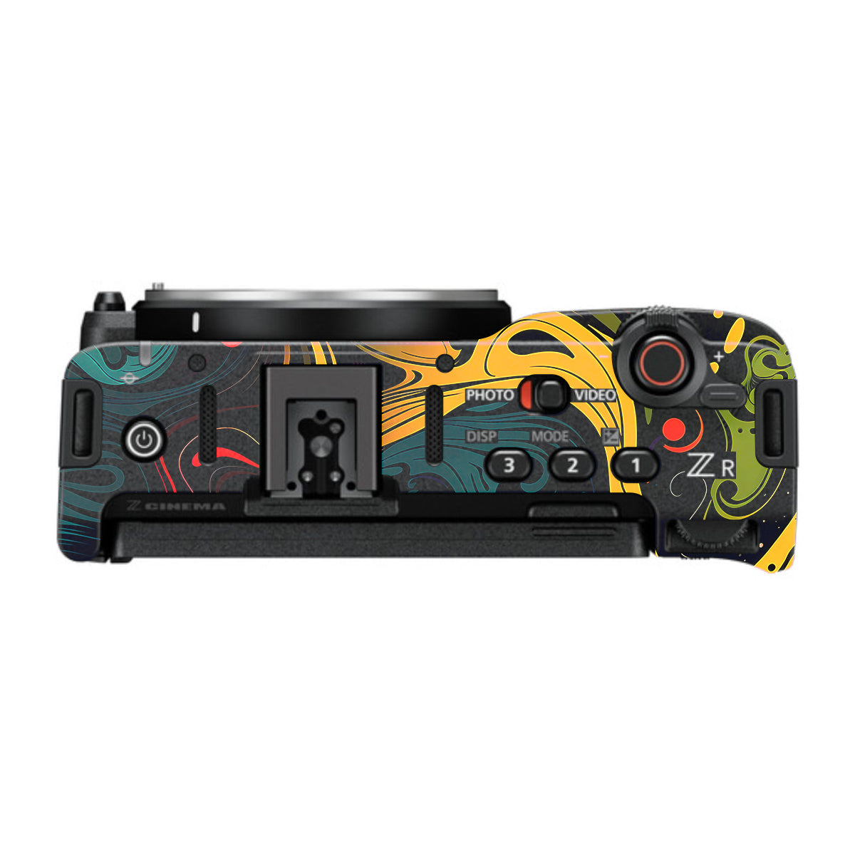 Psychedelic Color Swirl Nikon ZR Camera Skin