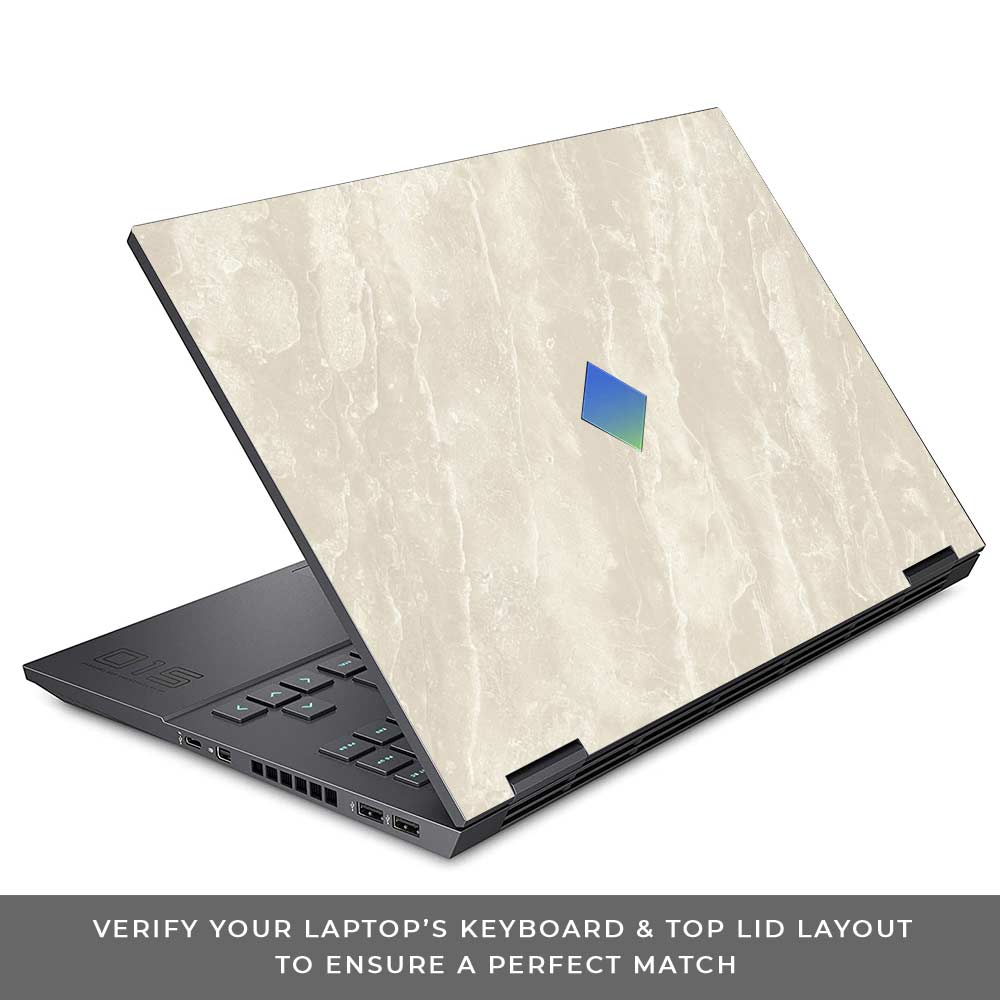 Textured Marble HP Omen 15 Laptop Skin