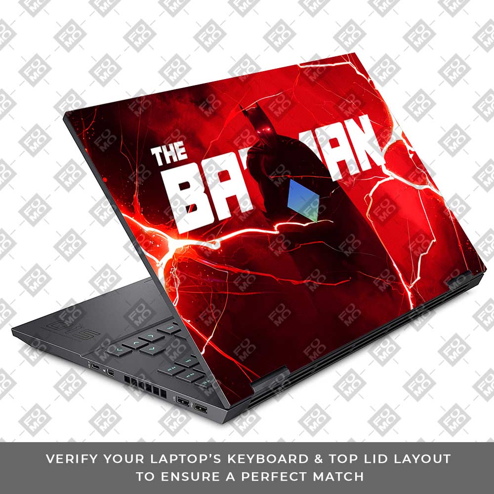 Red Rage Batman HP Omen 15 3D Laptop Skin