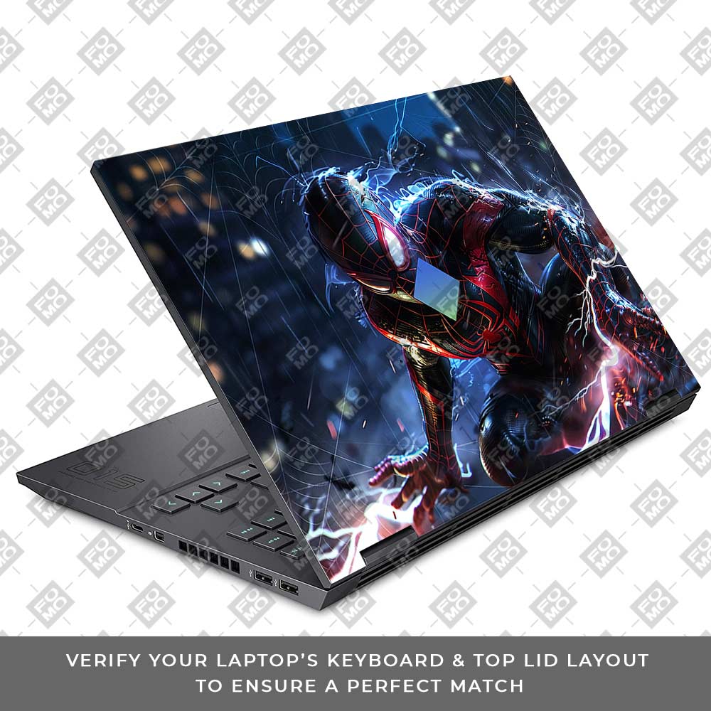 Miles Morales Shockwave HP Omen 15 3D Laptop Skin